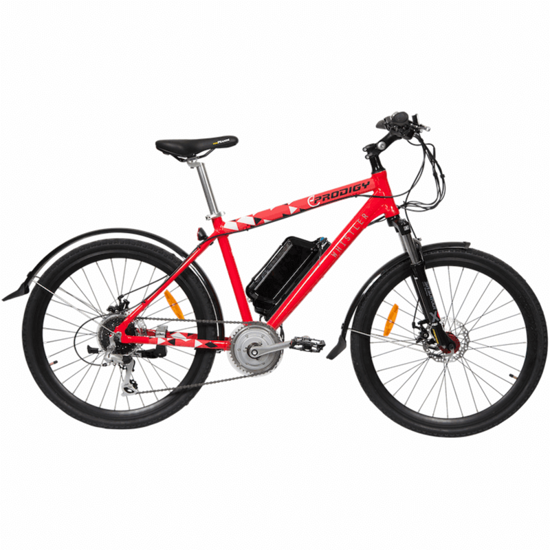Eprodigy 750W Whistler Electric Commuter Bike - red bicycle side