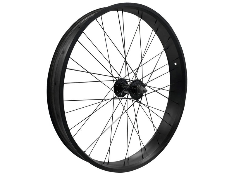 Black wide rims - front wheel side