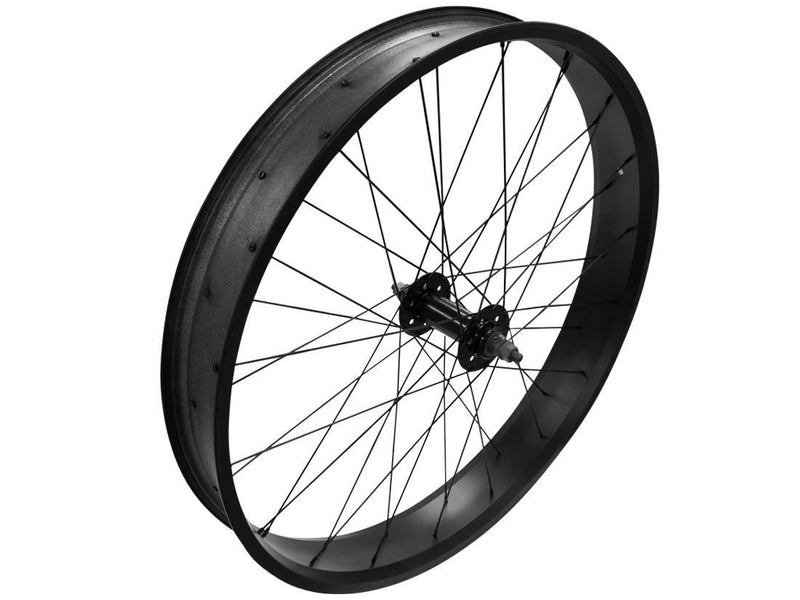 Black wide rims - front angle