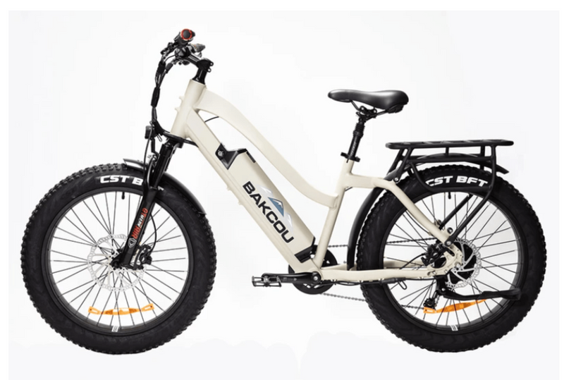 Bakcou Flatlander Step-Through Bafang Ultra 750W Fat Tire Hunting Electric Bike-Left handle