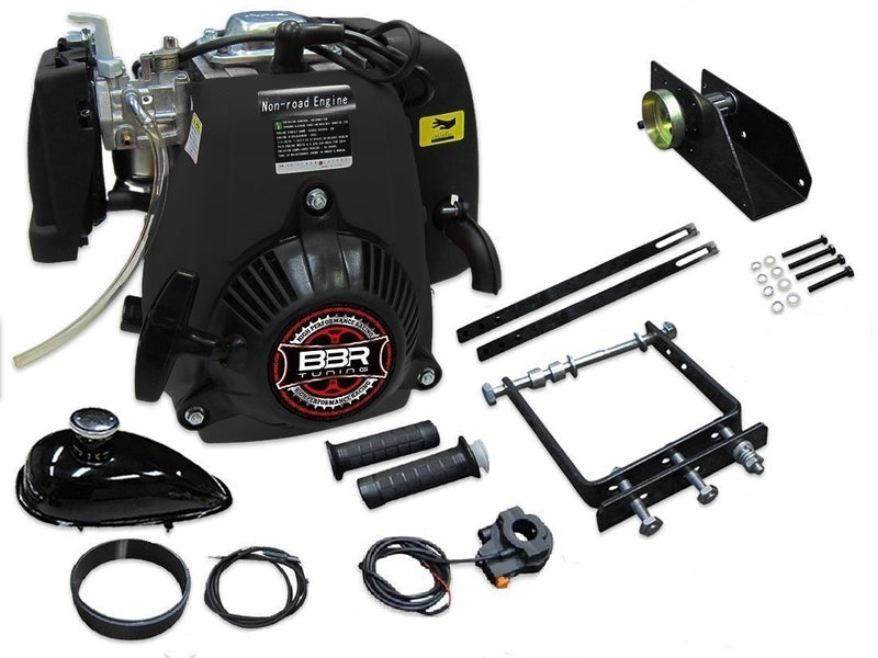 BBR Tuning 49cc 5G Lock-N-Load Friction Drive Bicycle Engine Kit- 4-Stroke - engine with parts