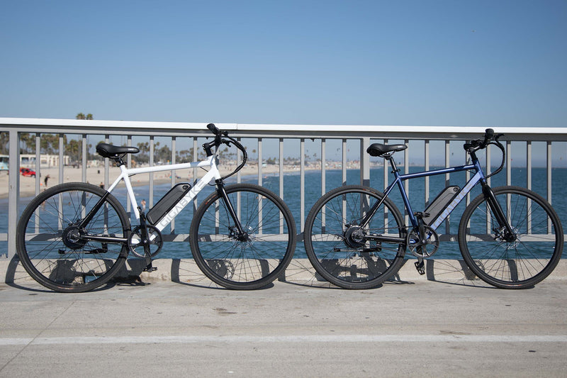 Electric Bike GigaByke Swift Midnight Blue and White Outside