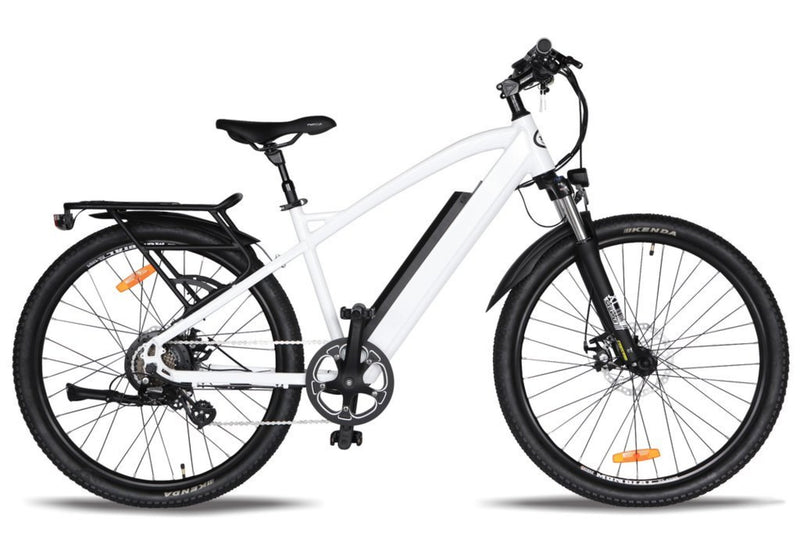 T4B 350W Hiko Enduro Hard Tail City side of white bicycle