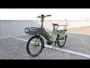 2020 EUNORAU 24''48V500W Mid Motor Electric Long Trail Cargo Bike For Family Wagon