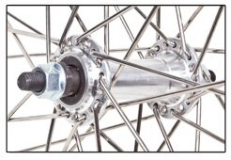 HD Wheels Silver Front Non-Disc Brake Ready Hub