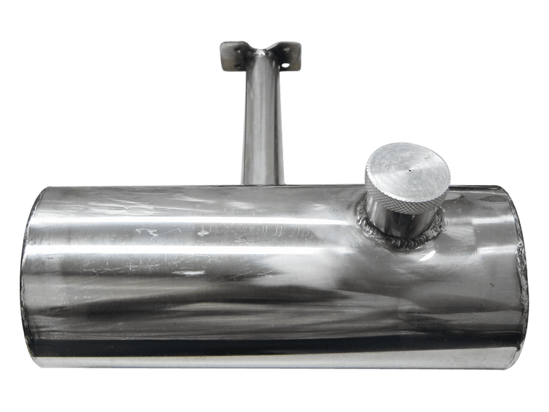 BBR Tuning 2L Rear Mount Chrome Keg-Style Gas Tank - back