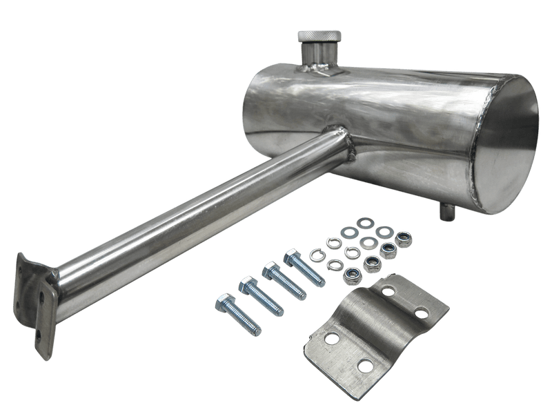 BBR Tuning 2L Rear Mount Chrome Keg-Style Gas Tank - top