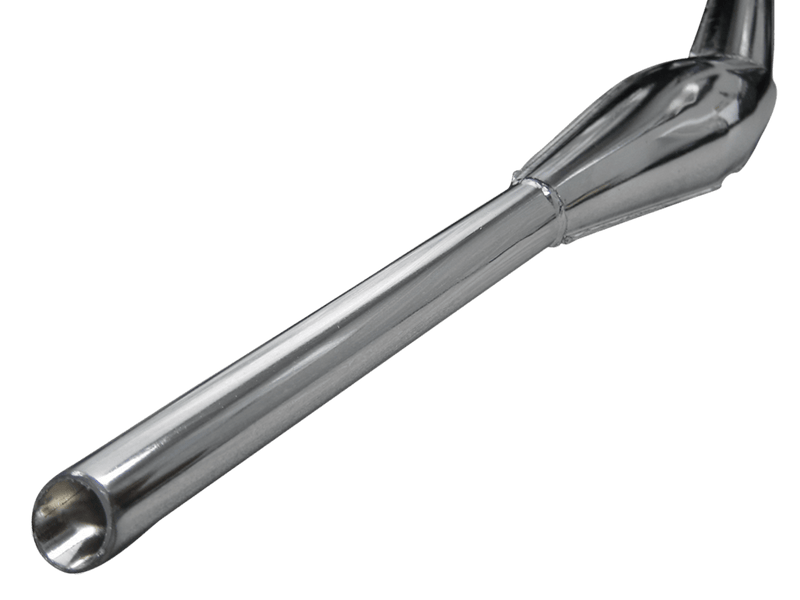 BBR Tuning High Performance F2 Thrust Exhaust Muffler- Chrome - tip close up