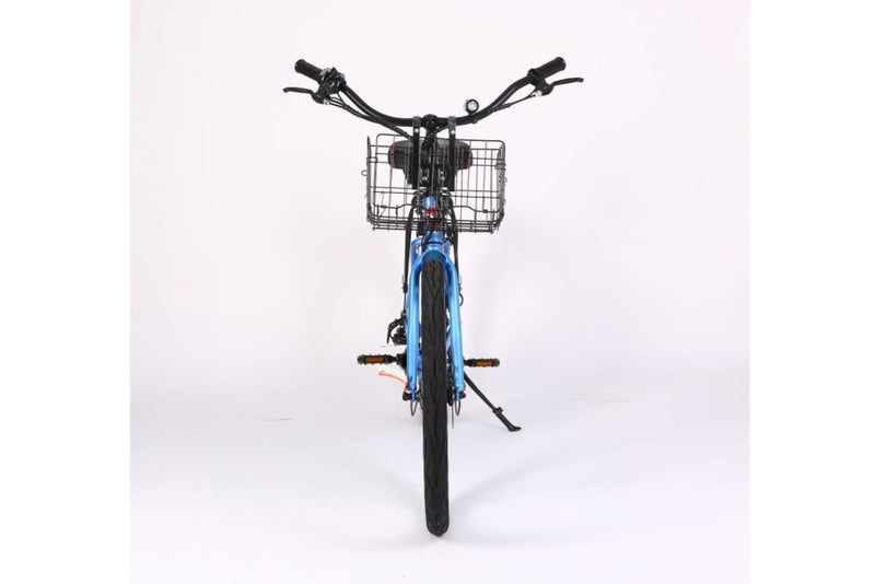X-Treme 300W Malibu Electric Cruiser - blue bicycle front