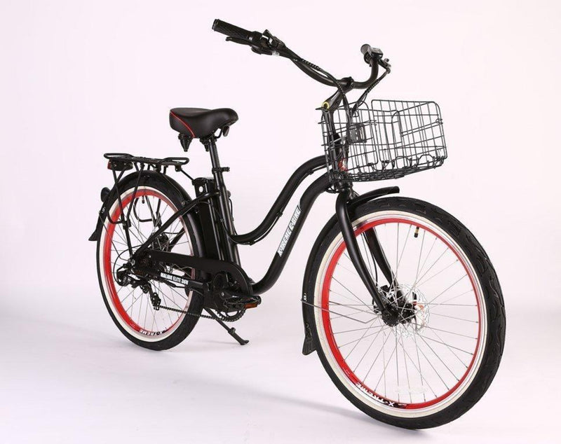 X-Treme 300W Malibu Electric Cruiser - black bicycle front