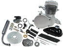 66/80cc Mega Motors Silver Bicycle Engine Kit- 2 Stroke - engine no logo