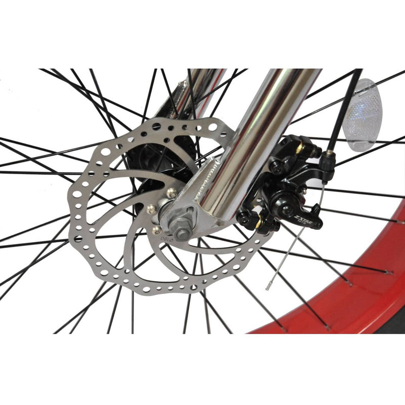 Micargi Cyclone 2.0 Deluxe 500W Fat Tire Cruiser front disk brake