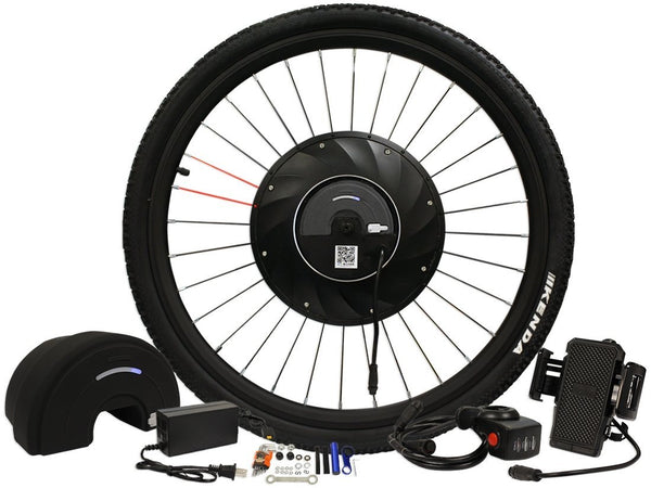 front wheel electric bicycle conversion kit CUBELLIN 36V 350W Bike 26" E-Bike Motor Hub Motor Set 5 Speed Adjustable 35 Km/H Electric Kit with LCD Display Controller : Sports & or rugged trails TheLAShop 36v 750W 24in Front