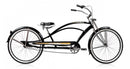 26" Micargi Mustang GTS NX3 - Matte Black - side of bicycle