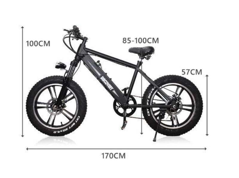 Nakto 300W Discovery 20" Fat Tire side measurements