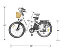 Nakto 350W City Electric Bicycle Aluminium Alloy Frame 26'' Strollor - bicycle measurements