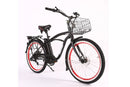 X-Treme 350W Newport Elite Max Electric Beach Cruiser - black bicycle rear