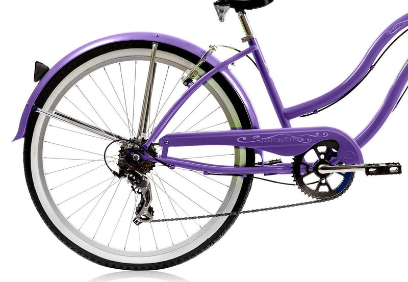 26'' Micargi Womens Pantera 7SP - purple - rear wheel