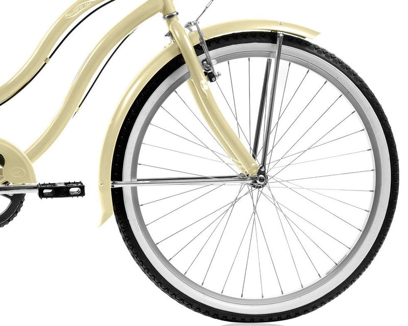 26'' Micargi Womens Pantera 7SP - vanilla - front wheel