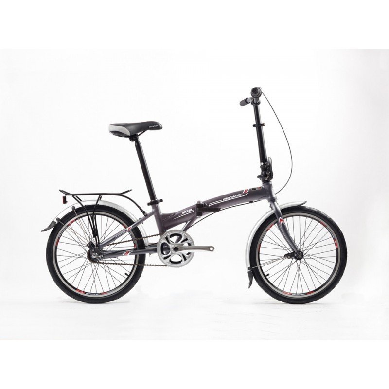 20" Micargi Folding 7SP Bike orange - side of bicycle