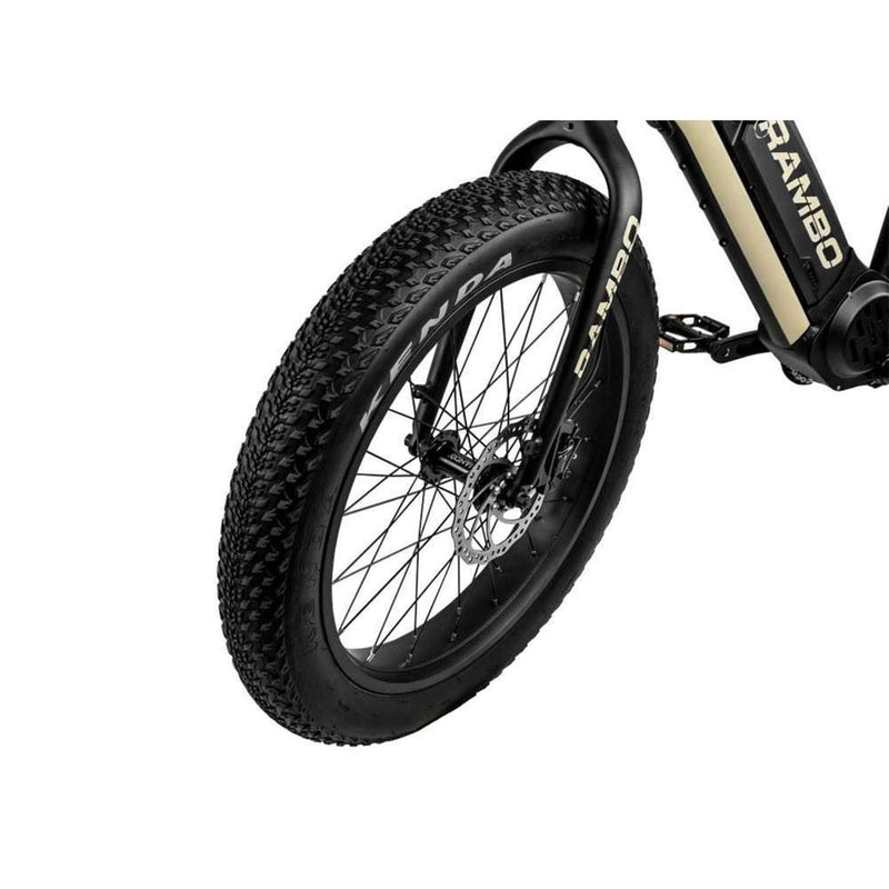 Rambo 750W Ryder Black/Tan - front wheel