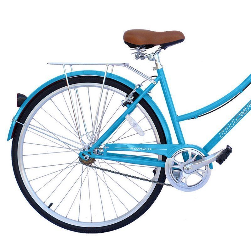 26" Micargi Women's Roasca City Bike - blue - rear wheel