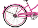24 Inch Micargi Women Rover black with pink rims - side of bicycle