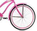 24 Inch Micargi Women Rover black with pink rims - side of bicycle