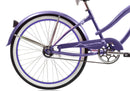 24 Inch Micargi Women Rover black with pink rims - side of bicycle