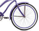 24 Inch Micargi Women Rover black with pink rims - side of bicycle