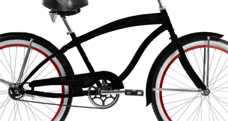 24 Inch Micargi Men Rover black - side of bicycle