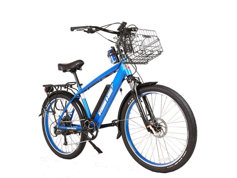X-Treme 500W Laguna Beach Cruiser blue bicycle front