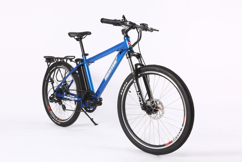 X-Treme 350W Trail Maker Elite Max Electric Mountain Bike - blue bicycle front