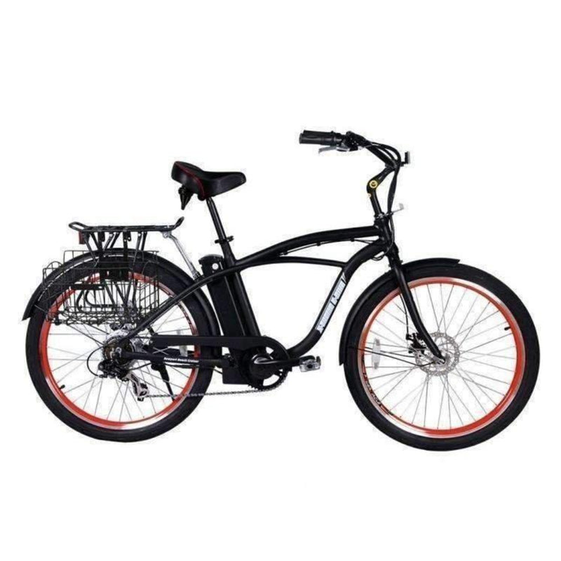 X-Treme 300W Newport Electric Cruiser - black bicycle side