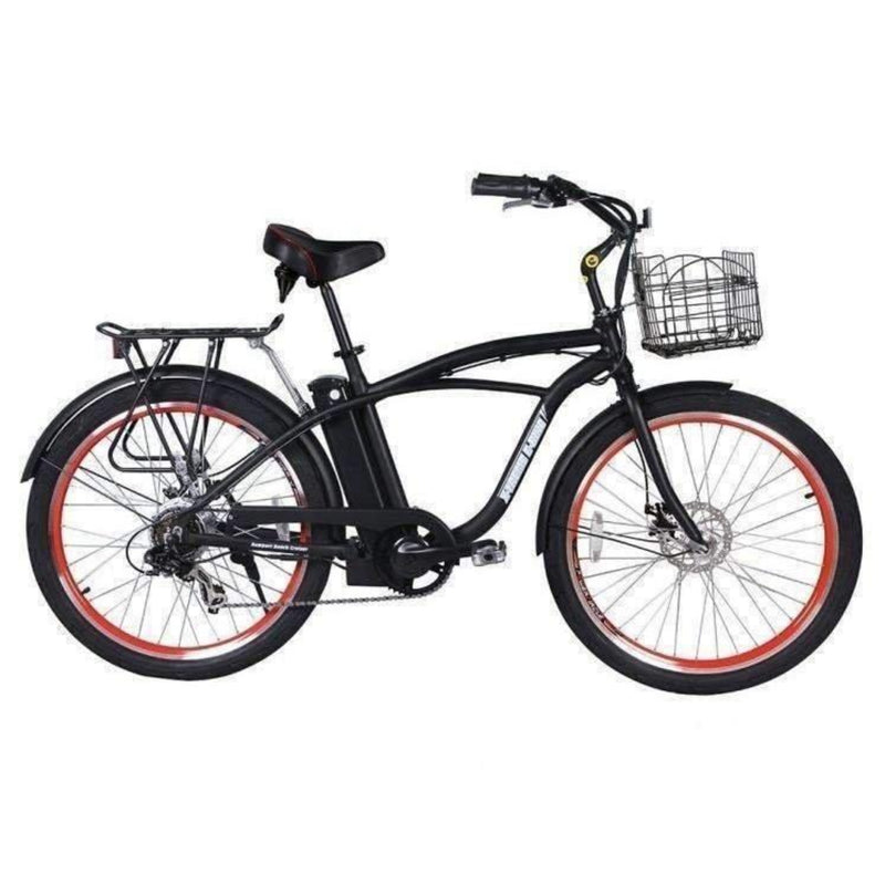 X-Treme 300W Newport Electric Cruiser - black bicycle side