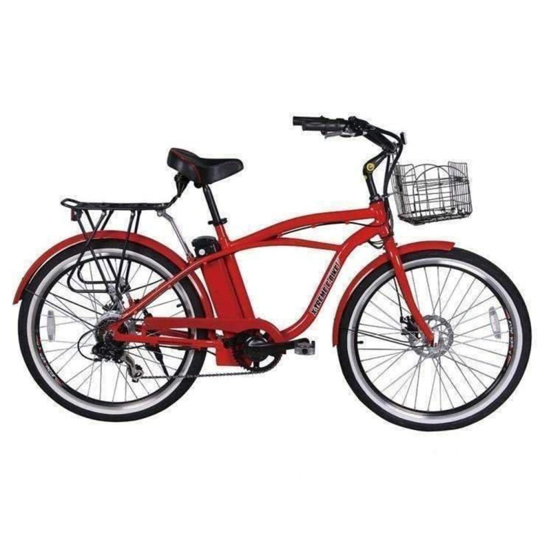 X-Treme 300W Newport Electric Cruiser - red bicycle side