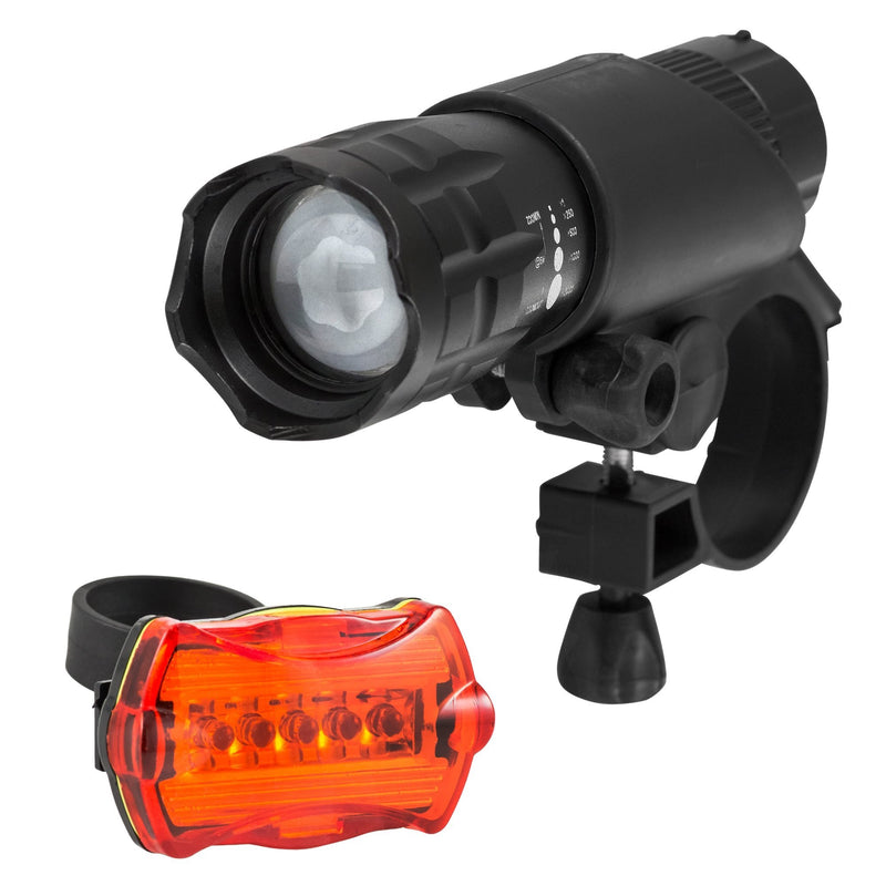 Super Lumen Bicycle LED Headlight and Taillight Combo - front