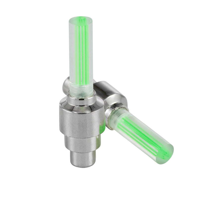 Motorized Bicycle Valve Stem LED Light - green