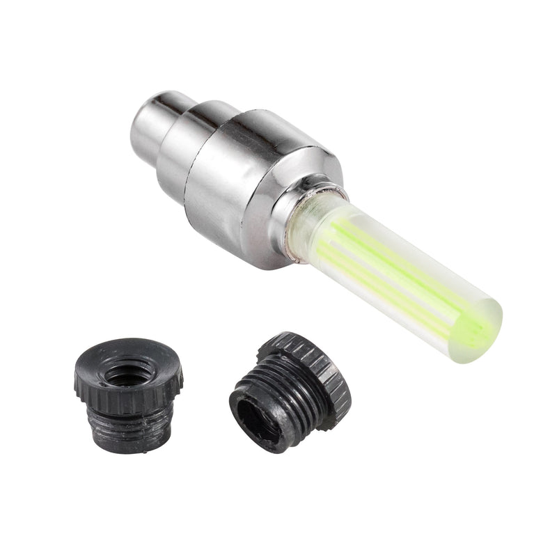 Motorized Bicycle Valve Stem LED Light - yellow close up